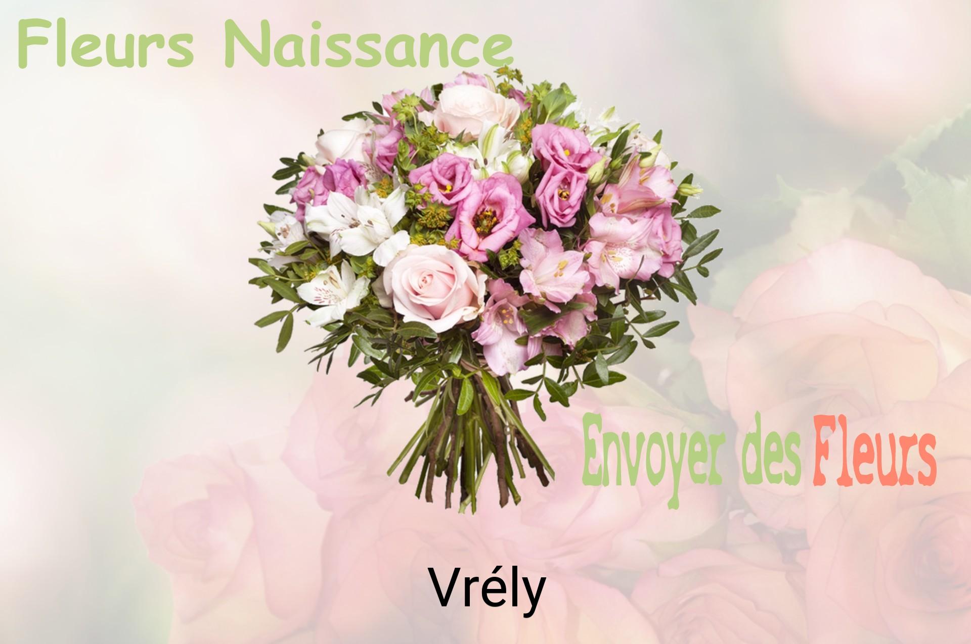Bouquet de fleurs de naissance livré à Vrély